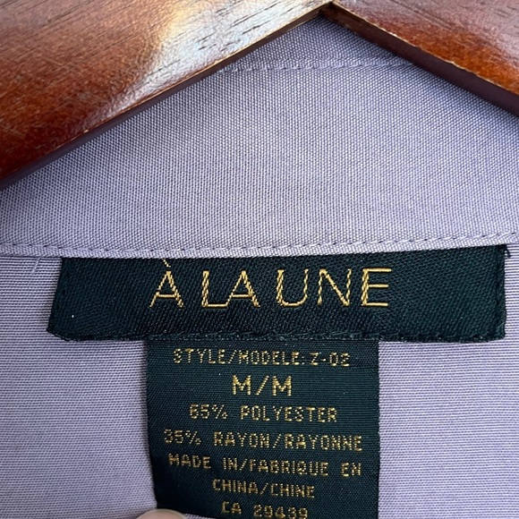 À la une vintage buttons down Purple Shirt size medium - Picture 2 of 5